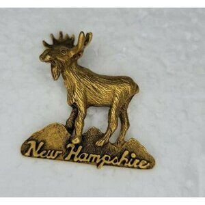 Vintage Mark‎ Elliot Schwabe USA New Hampshire Moose Pin Tie Tack Estate…